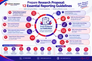 Prepare research proposal with CONSORT, PRISMA and STROBE reporting guidelines